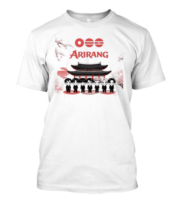 BTS Arirang World Tour 2026 Bangtan Idol Concert Palace Silhouette And Crowd T-Shirt