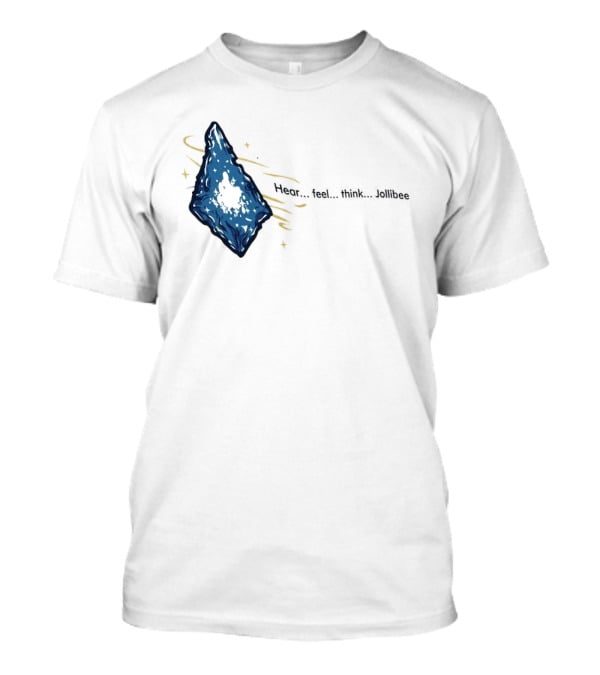 Hear Feel Think Jollibee Blue Crystal Stone T-Shirt