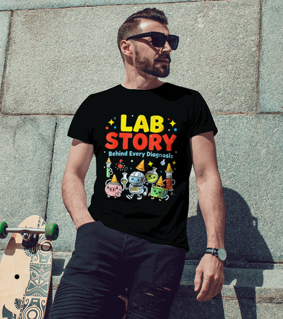 Lab Story Behind Every Diagnosis Week 2026 Medical Laboratory Technician Team T-Shirt