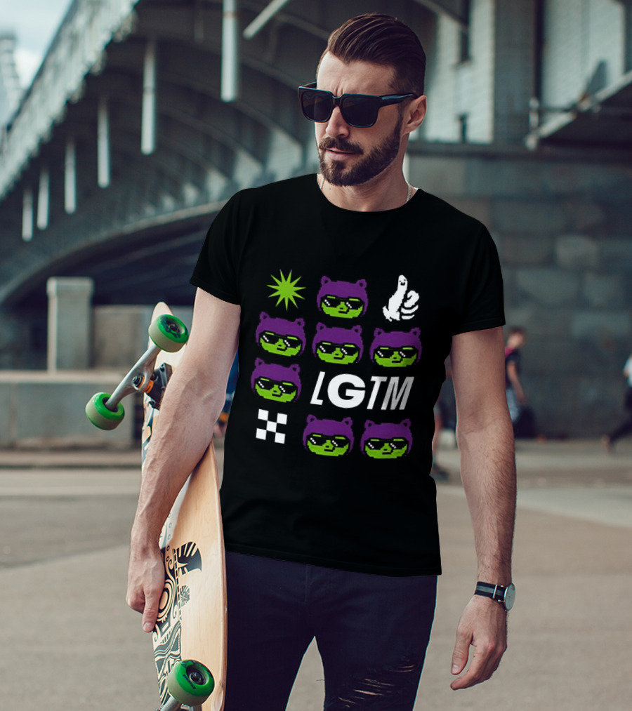LGTM Grand Prix Green Faces And Thumbs Up T-Shirt