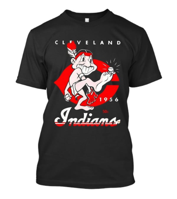 Cleveland Indians 1956 Retro Logo Vintage Sports Memorabilia T-Shirt