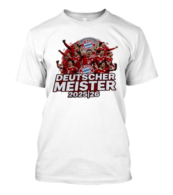 FC Bayern Munich Deutscher Meister 2025 2026 Celebration T-Shirt