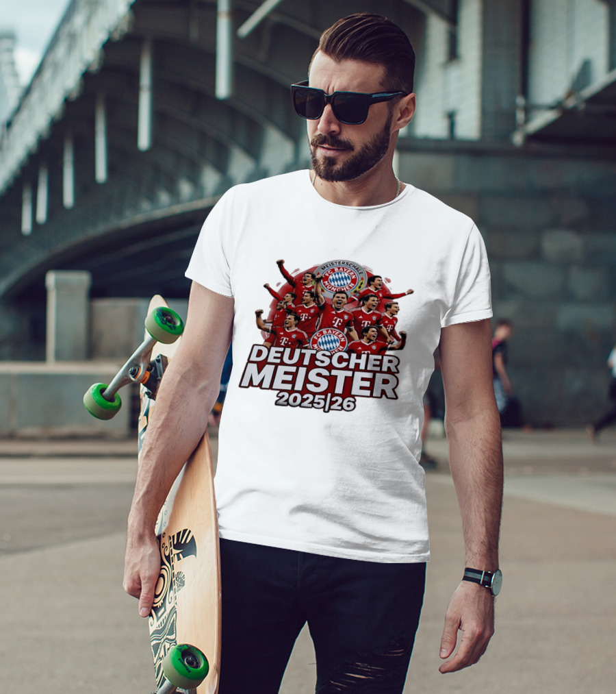 FC Bayern Munich Deutscher Meister 2025 2026 Celebration T-Shirt