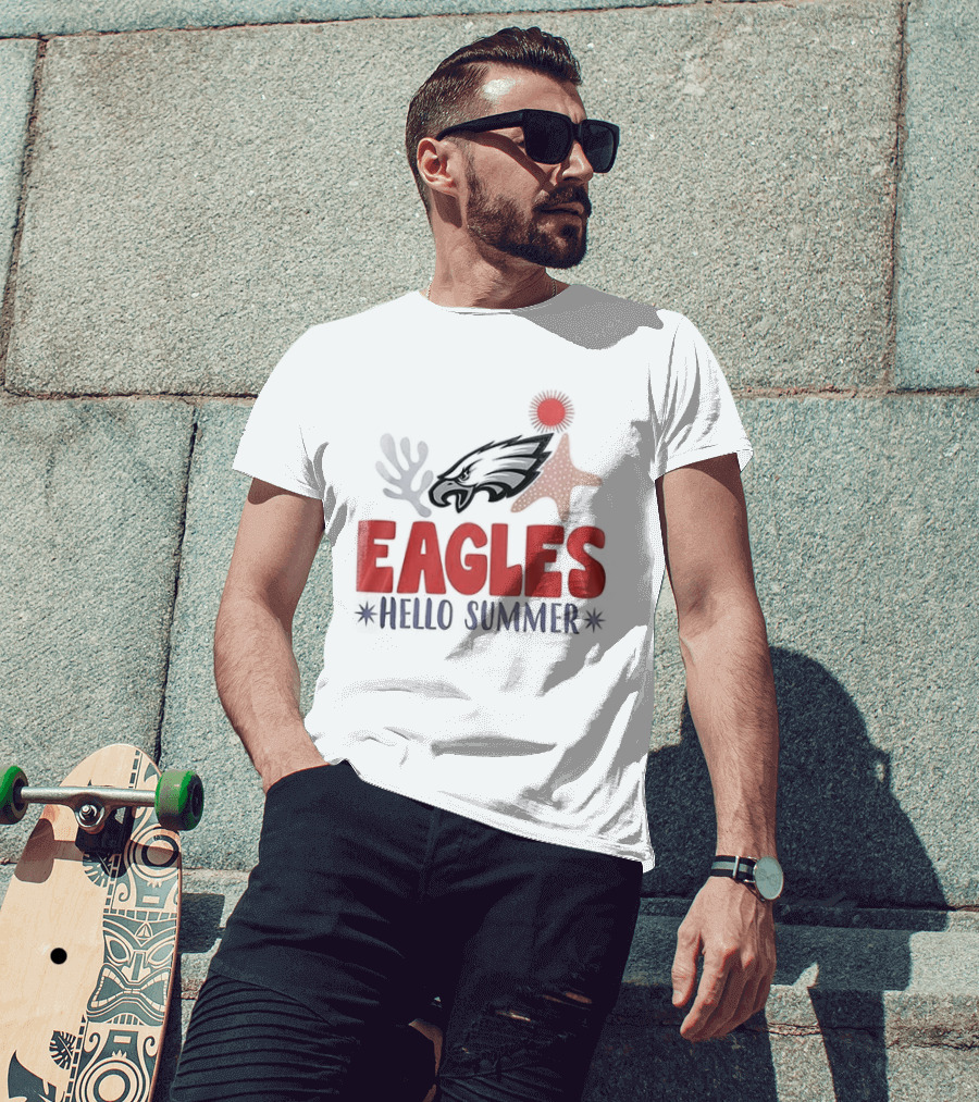 Philadelphia Eagles Hello Summer Tropical Vibes T-Shirt