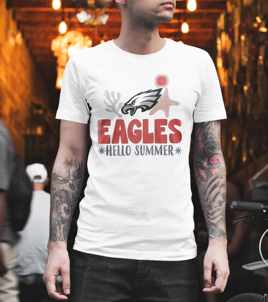 Philadelphia Eagles Hello Summer Tropical Vibes T-Shirt