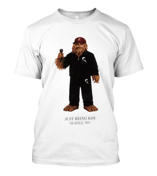 Sasquatch Portland Trail Blazers Just Being Koy Seattle WA Mascot Microphone Outfit T-Shirt