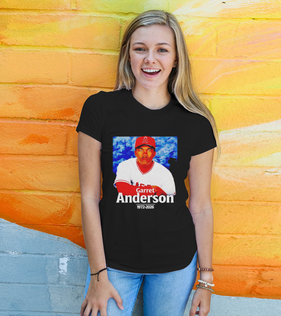 Garret Anderson Angels Tribute Baseball Legend 1972 2026 T-Shirt