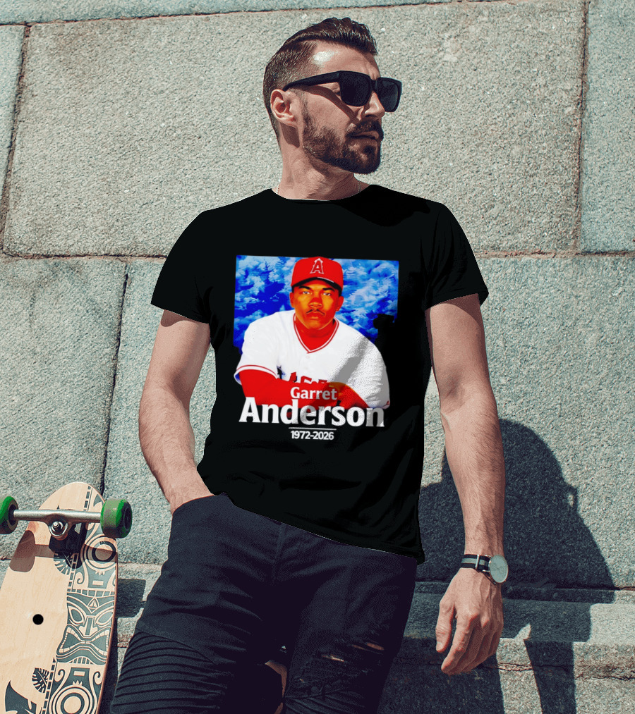 Garret Anderson Angels Tribute Baseball Legend 1972 2026 T-Shirt