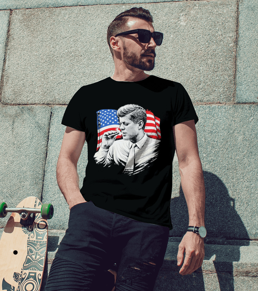 JFK Cigars American Flag 2026 T-Shirt