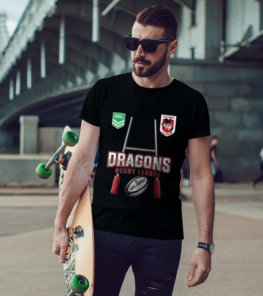 St George Illawarra Dragons Rugby League NRL Gilbert Ball T-Shirt