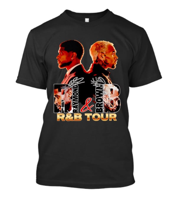 Usher Raymond And Chris Brown R&B Tour Turn One's Back Signature T-Shirt