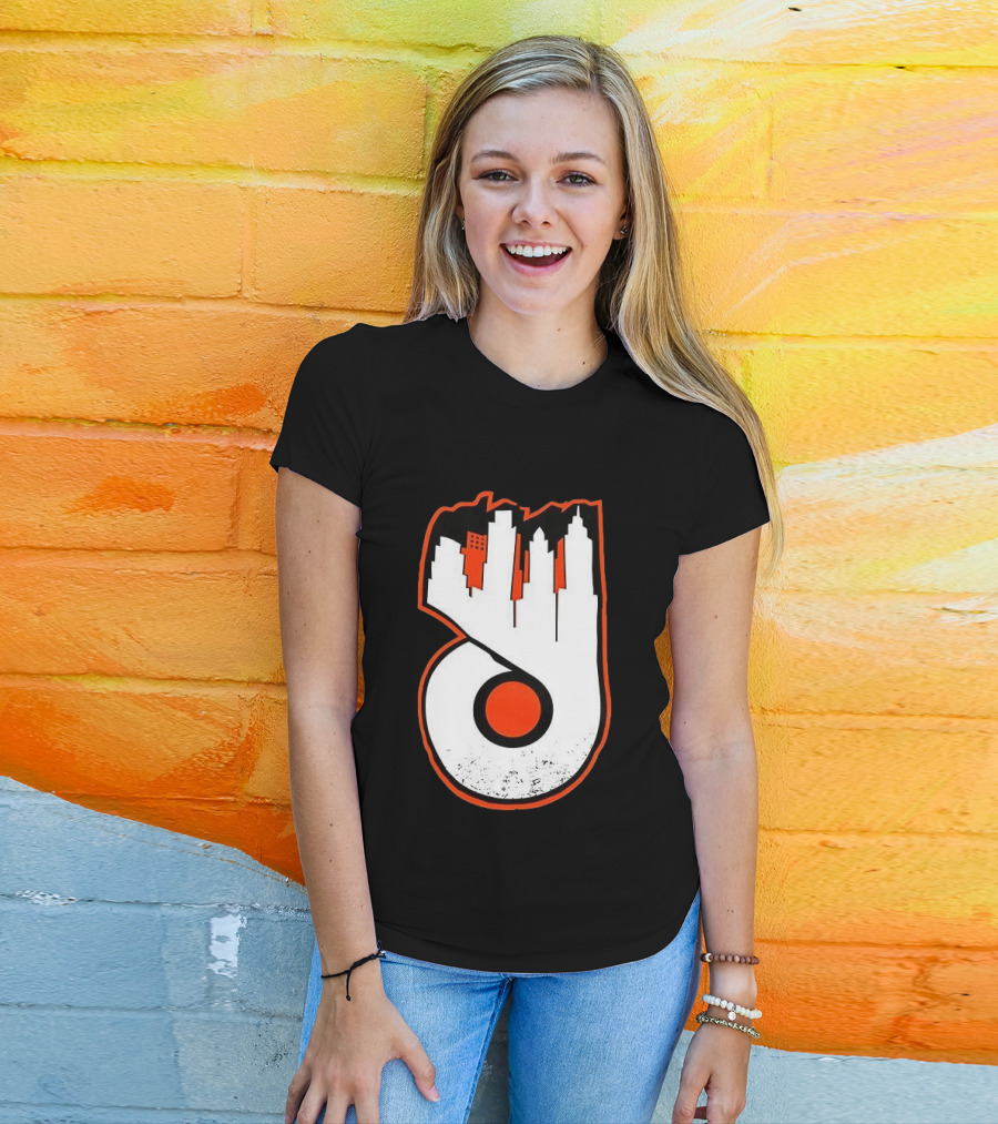 Philadelphia Flyers Skyline Emblem With Cityscape T-Shirt