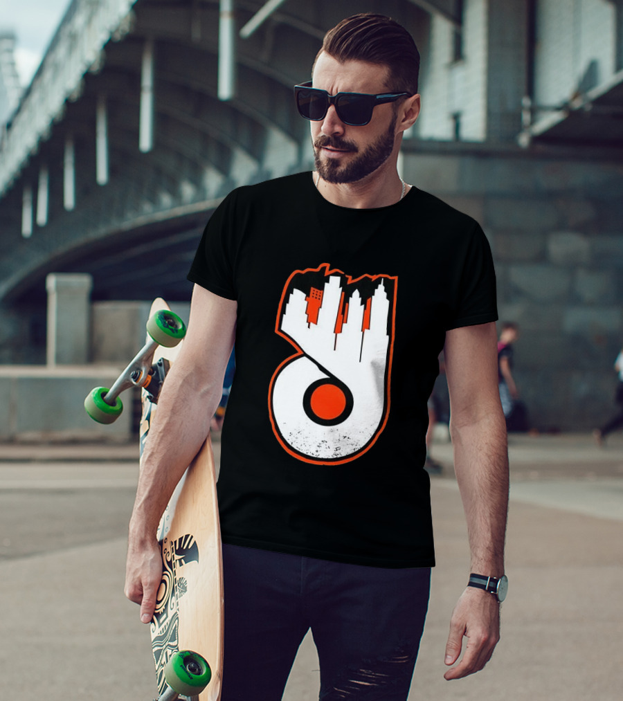 Philadelphia Flyers Skyline Emblem With Cityscape T-Shirt