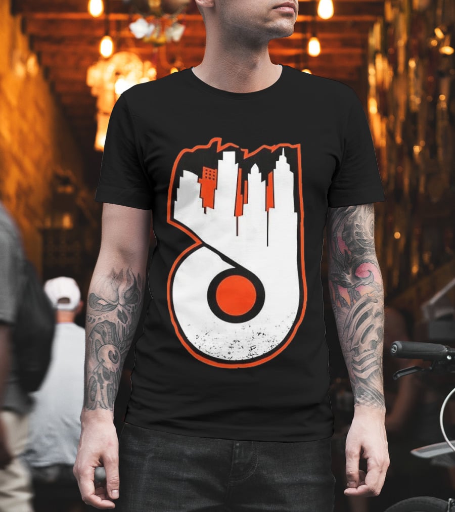 Philadelphia Flyers Skyline Emblem With Cityscape T-Shirt