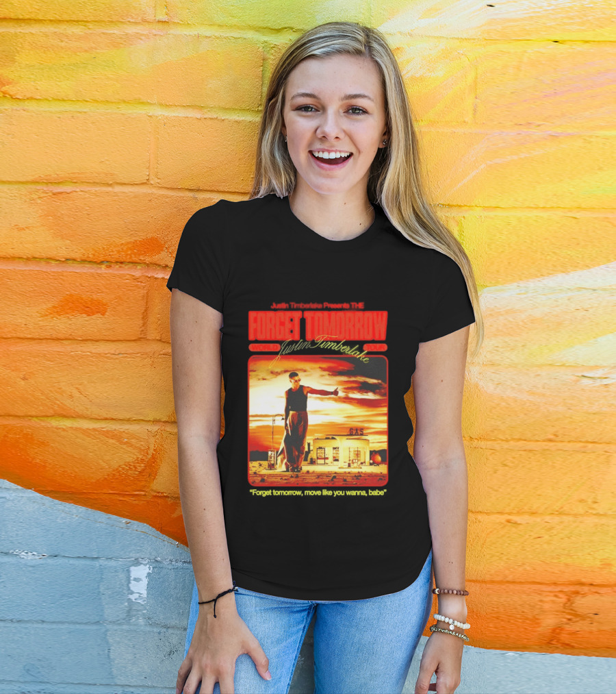 Forget Tomorrow World Tour Justin Timberlake Gas Station Scene T-Shirt