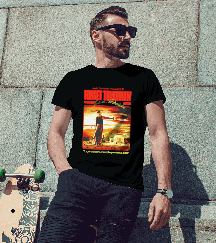 Forget Tomorrow World Tour Justin Timberlake Gas Station Scene T-Shirt