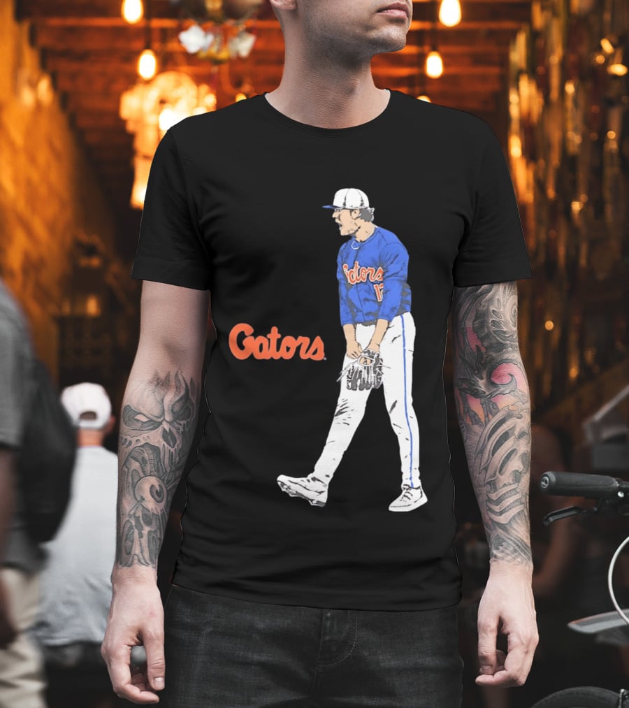 Liam Peterson Florida Gators Baseball Intense Scream Moment T-Shirt