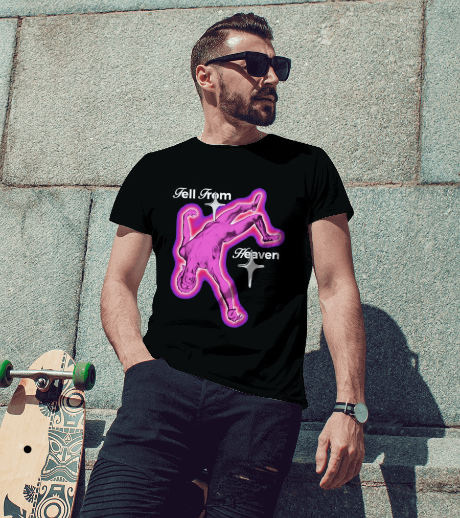 Falling From Heaven Pink Neon T-Shirt
