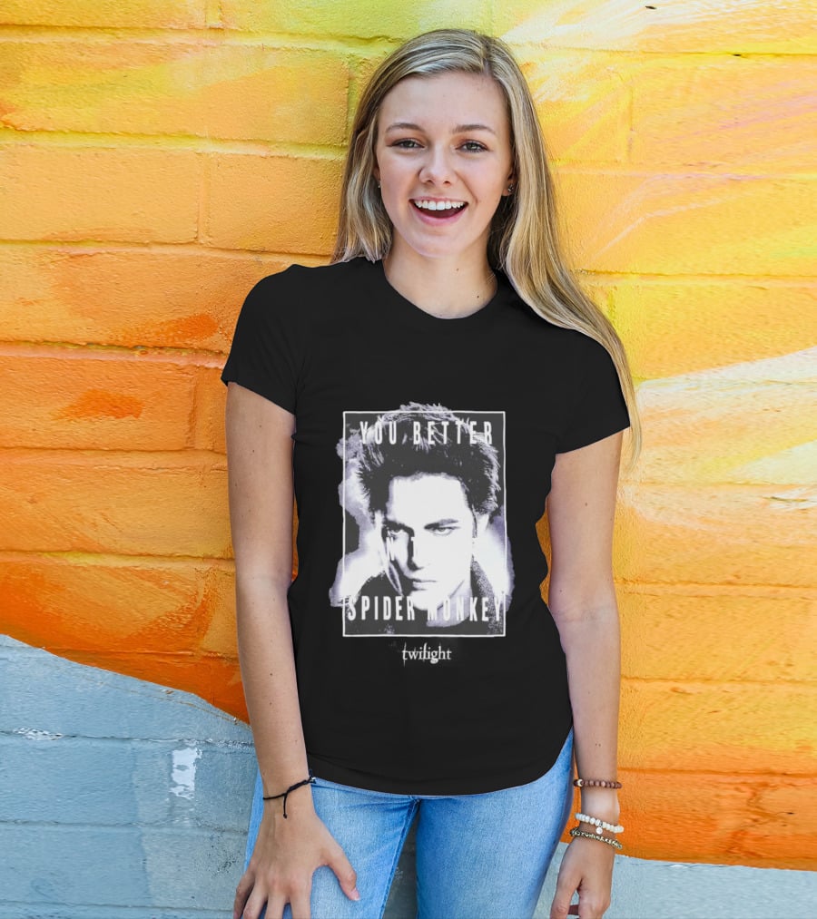 The Twilight Saga You Better Hold On Tight Spider Monkey Edward T-Shirt