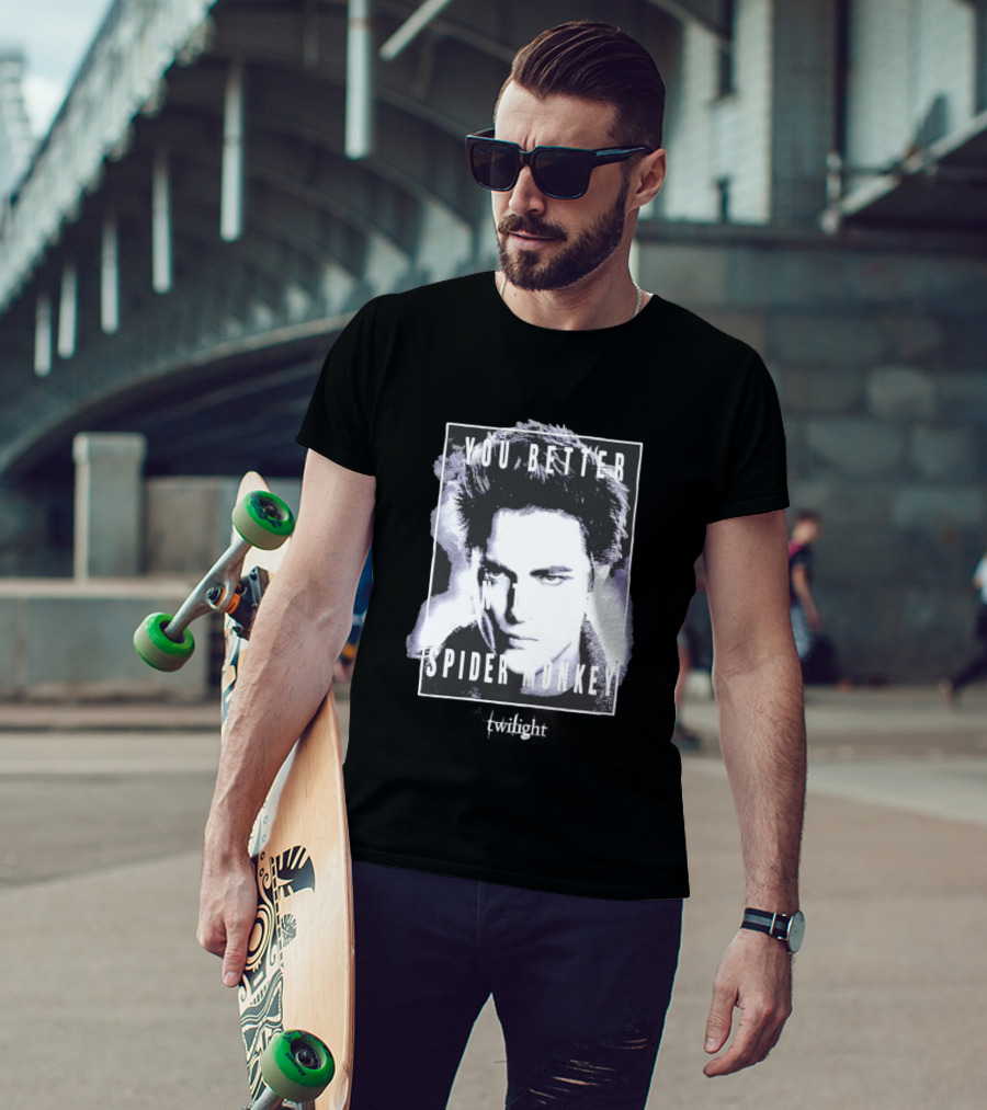 The Twilight Saga You Better Hold On Tight Spider Monkey Edward T-Shirt