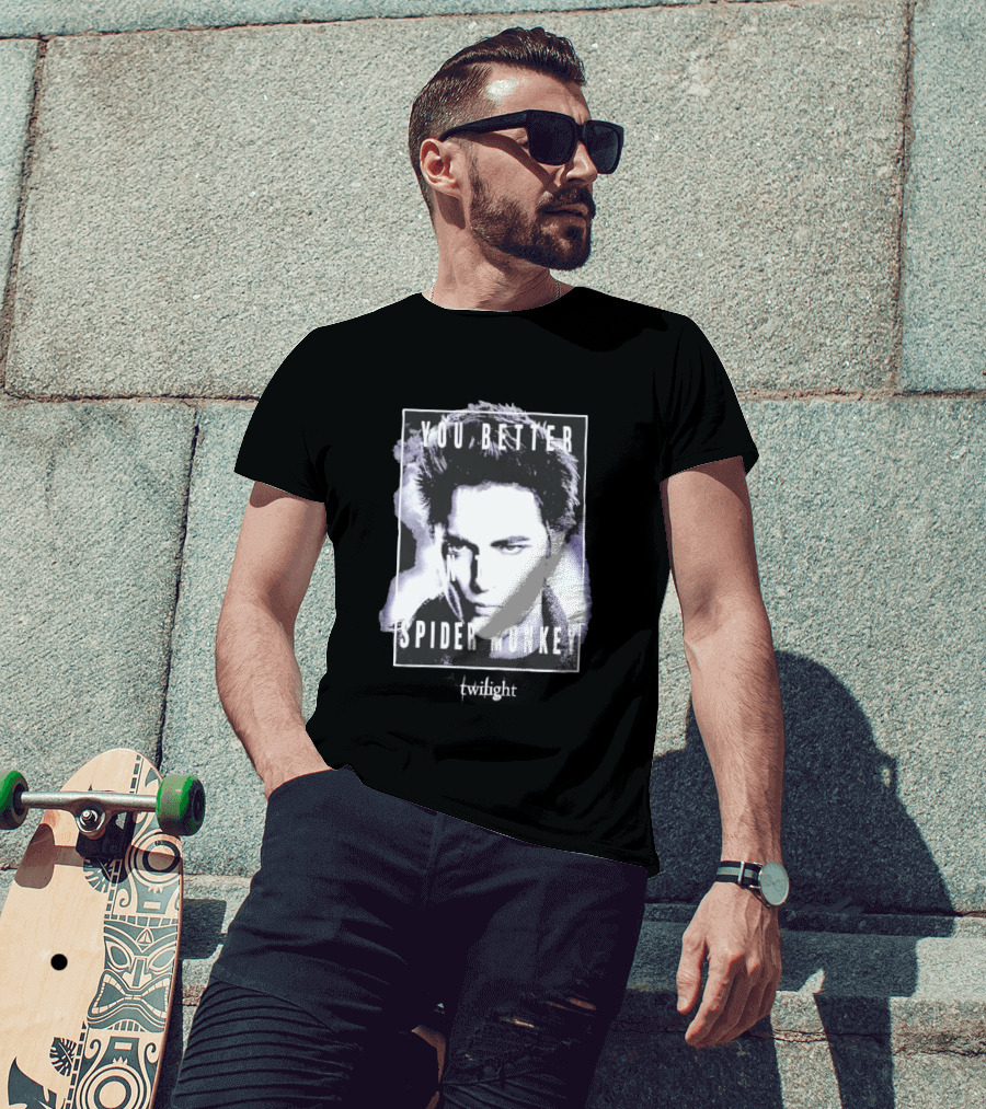 The Twilight Saga You Better Hold On Tight Spider Monkey Edward T-Shirt