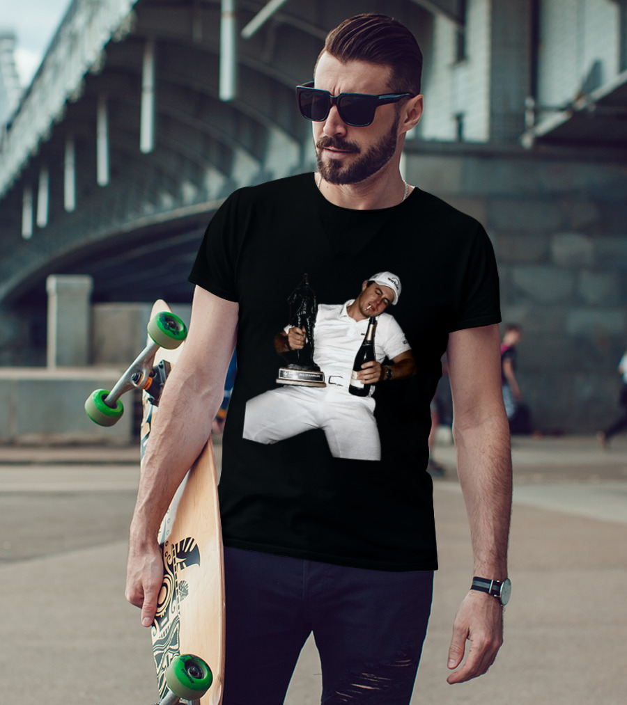 Matt Fitzpatrick Sleeping With Trophy And Wine T-Shirt