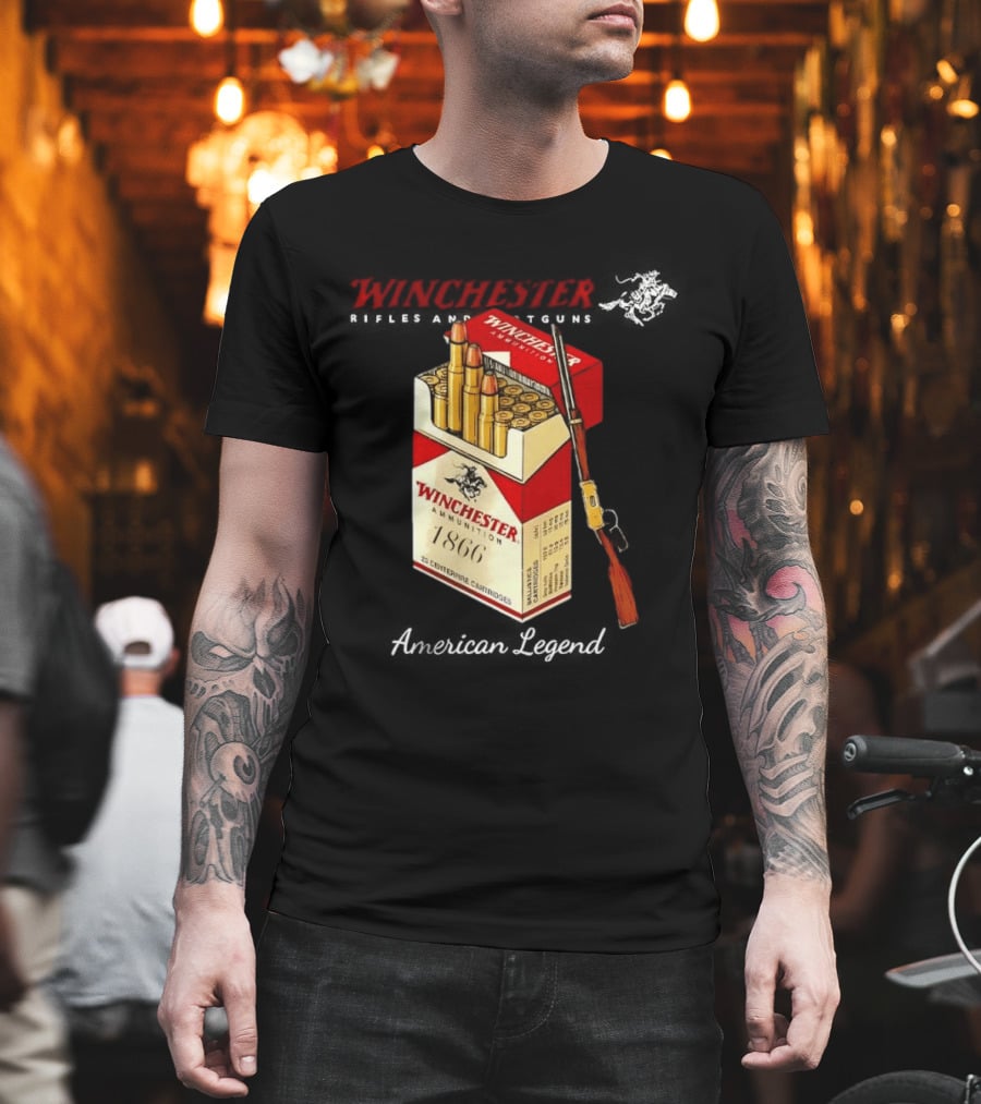 Winchester Rifles Shotguns American Legend 1866 Ammunition T-Shirt