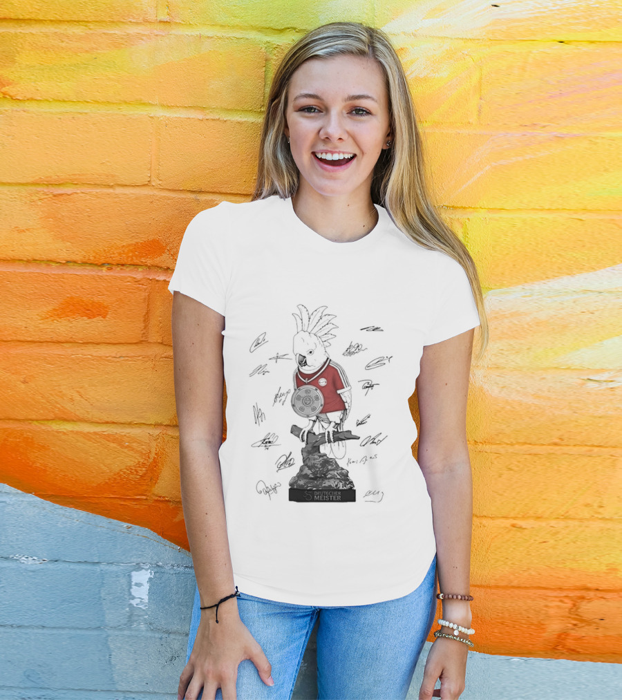 Kafer Parrot Bayern Munich Fc Bundesliga 35 Deutscher Meister Signatures T-Shirt
