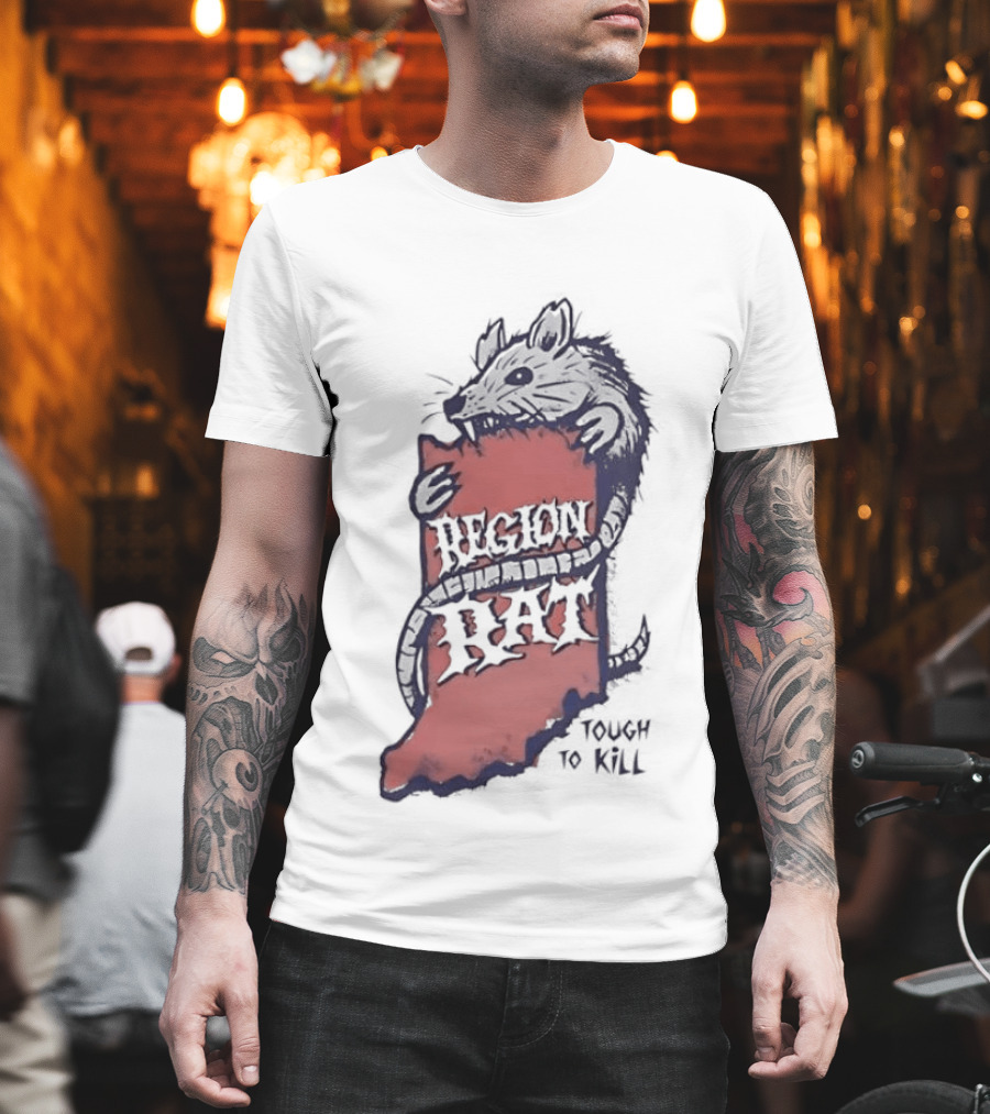 Region Rat Indiana State Map Tough To Kill T-Shirt