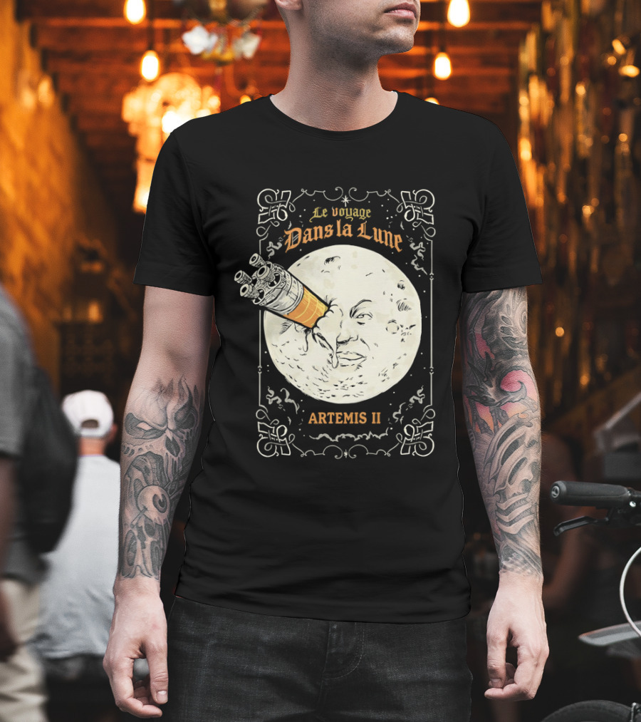 Le Voyage Dans La Lune Artemis II Moon Exploration T-Shirt