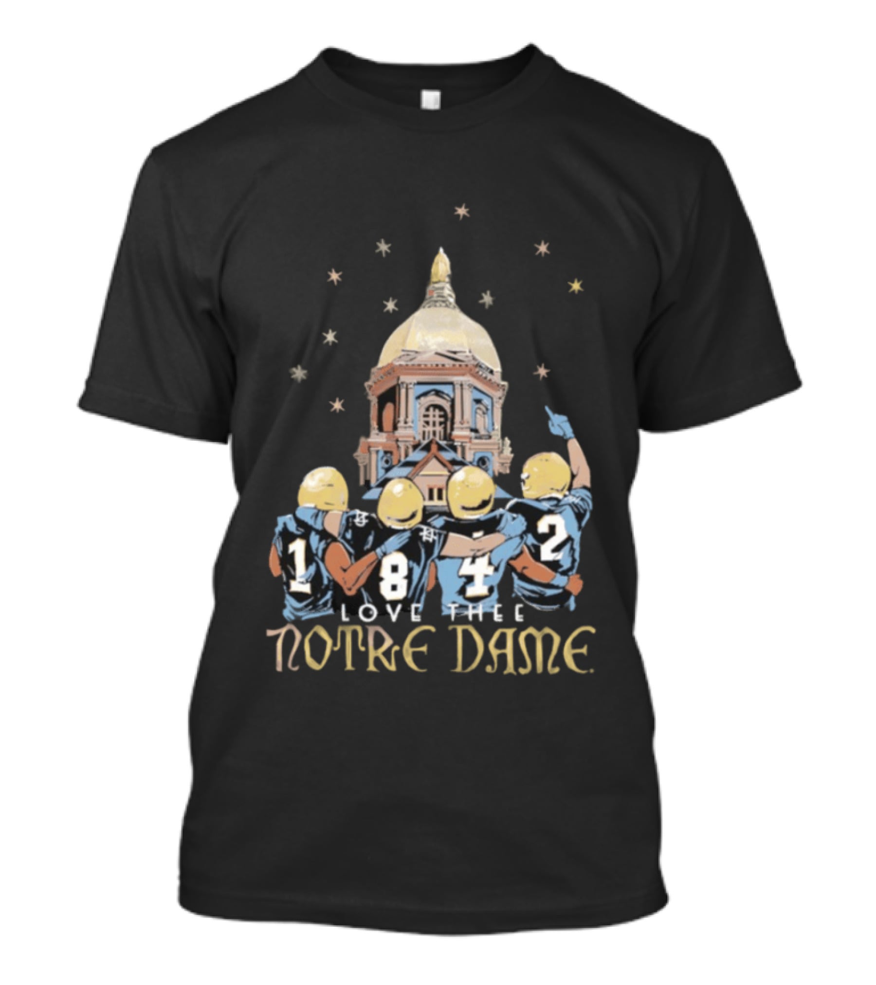 Notre Dame Fighting Irish Love Thee Notre Dame 2026 Football Team Dome Stars T-Shirt