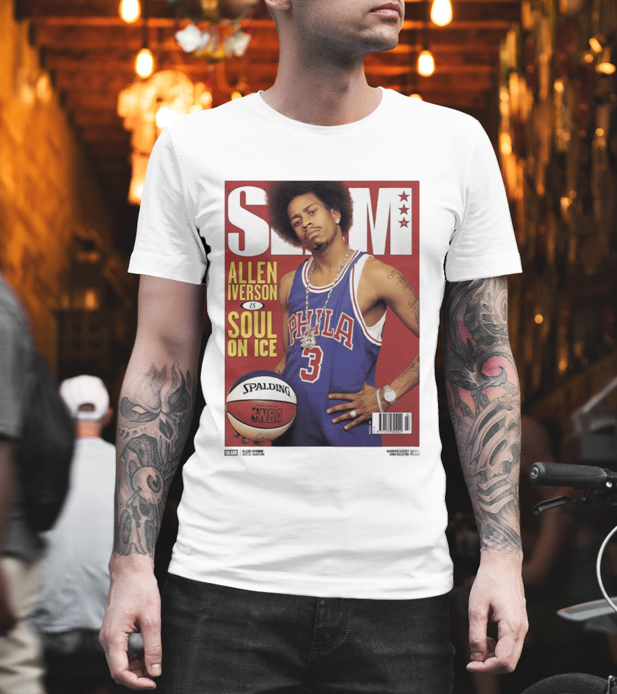 Allen Iverson Slam Cover Philadelphia 76ers Soul On Ice T-Shirt