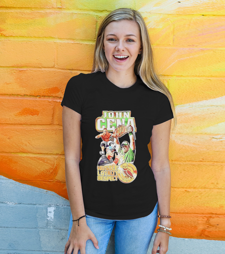 John Cena WWE Hustle Loyalty Respect Championship Victory Featuring OVO Owl T-Shirt