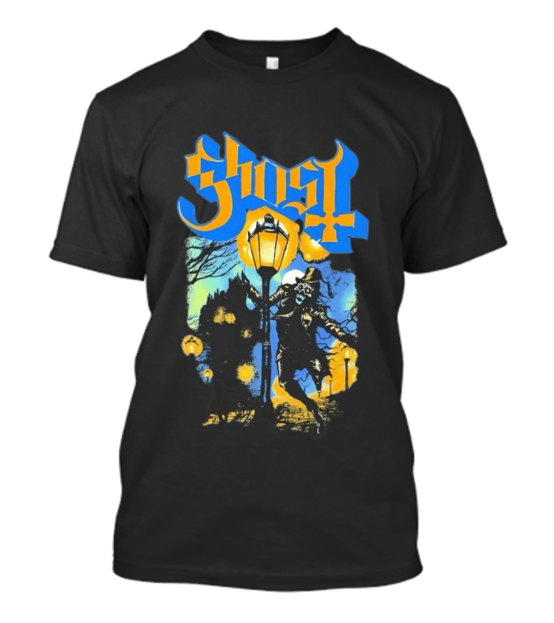 Ghost Lamplighter Night Scene With Lantern And Top Hat Figure T-Shirt