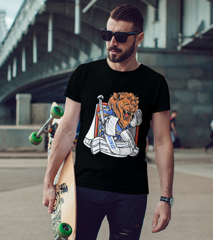 Lion Goalie King Buffalo Sabres Hockey T-Shirt