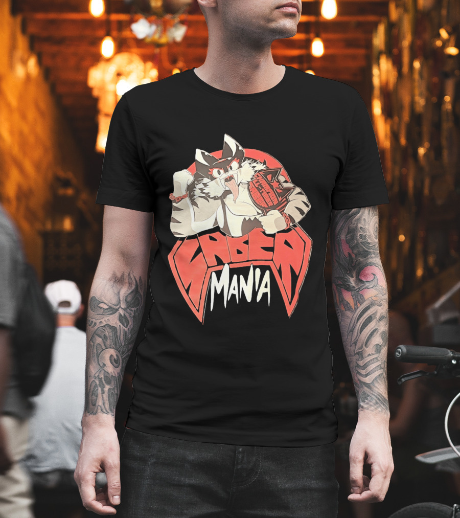 Ring Cats Saber Mania Wrestling Champion Feline T-Shirt