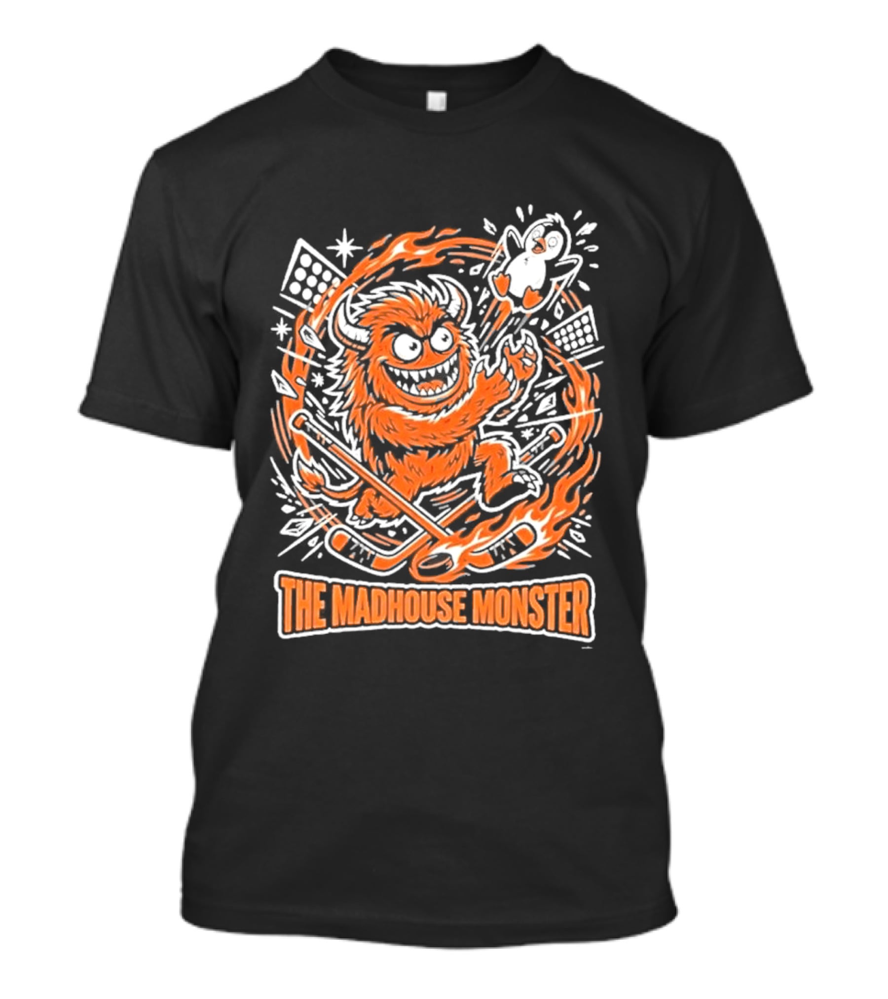 The Madhouse Monster Philadelphia Flyers Beat Pittsburgh Penguins Hockey Rivalry T-Shirt