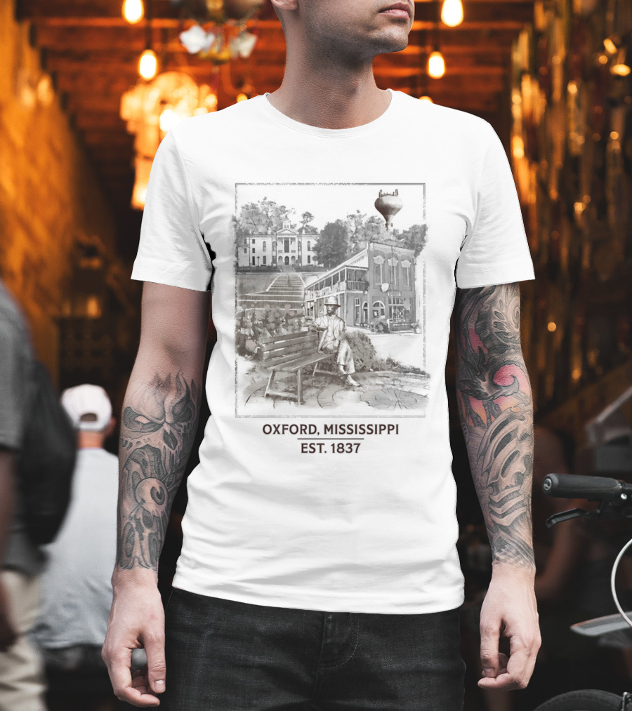 Oxford Mississippi Landmarks Est 1837 Historic Architecture T-Shirt