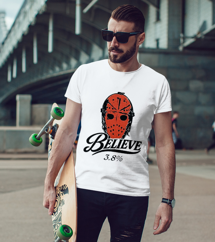Philadelphia Flyers Believe 3.8% Jason Voorhees Mask T-Shirt