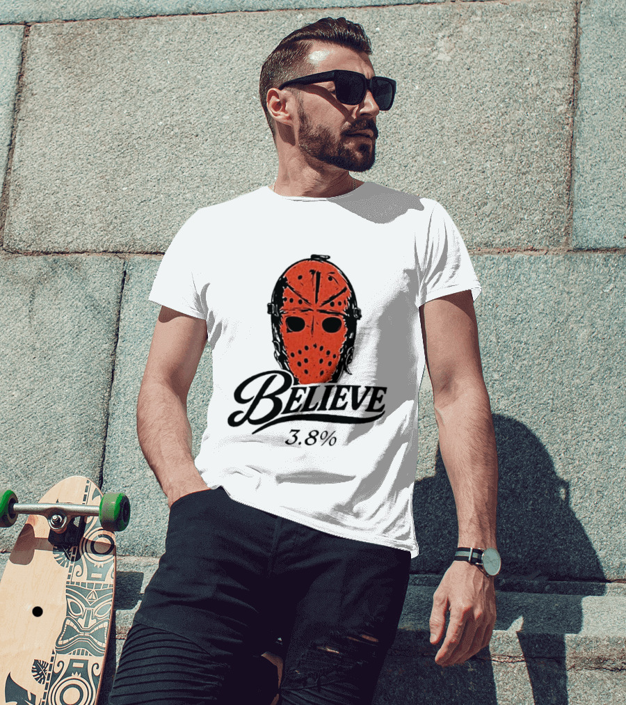 Philadelphia Flyers Believe 3.8% Jason Voorhees Mask T-Shirt