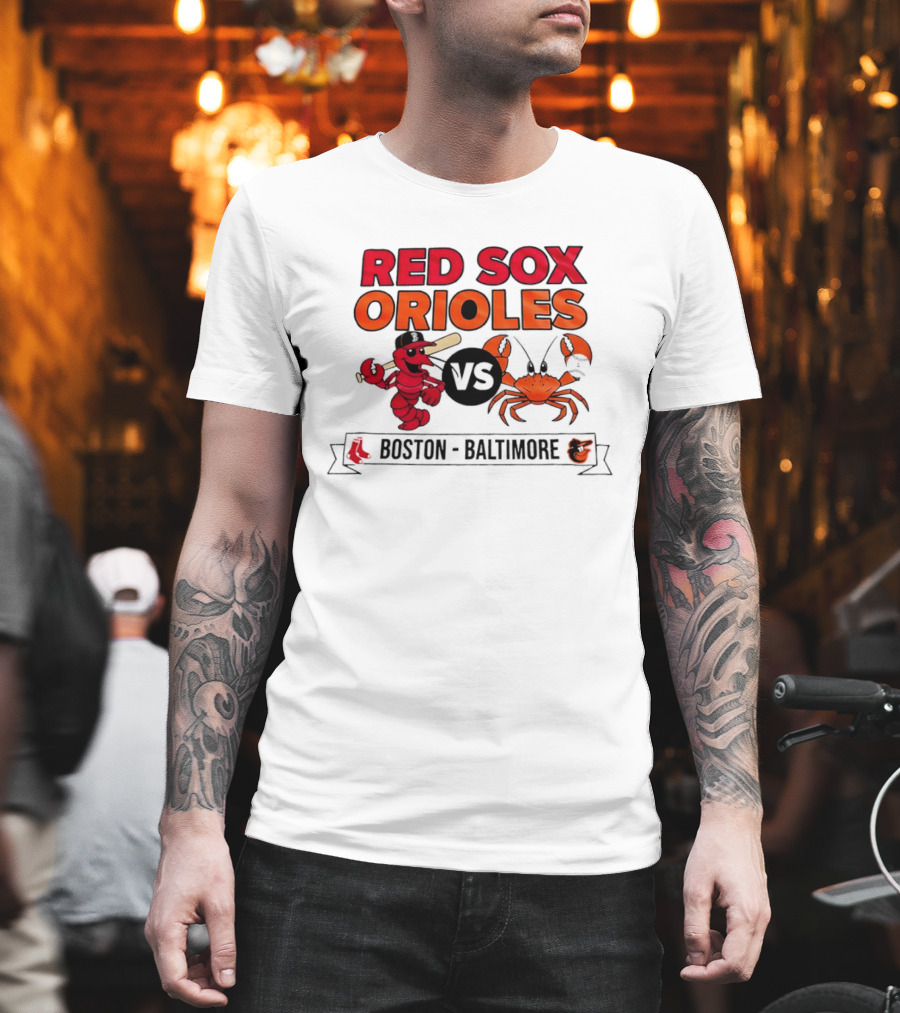 Red Sox Orioles Shrimp Vs Crab Boston Baltimore T-Shirt