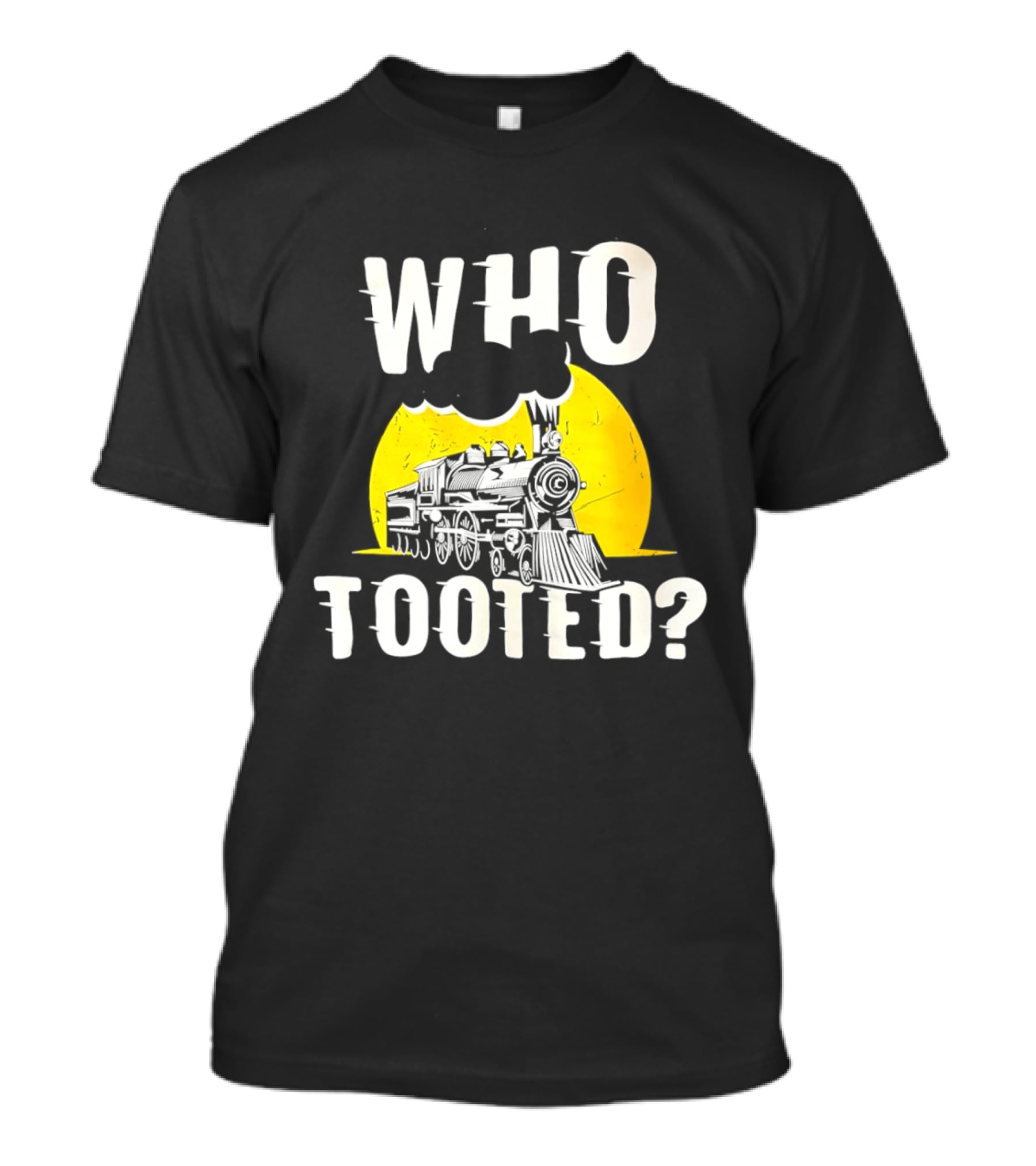 Who Tooted Train Yellow Sun T-Shirt