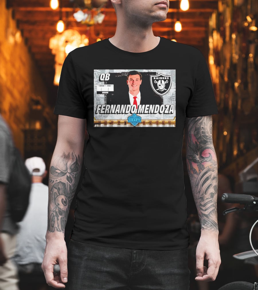 Las Vegas Raiders NFL Draft 2025 QB Fernando Mendoza T-Shirt
