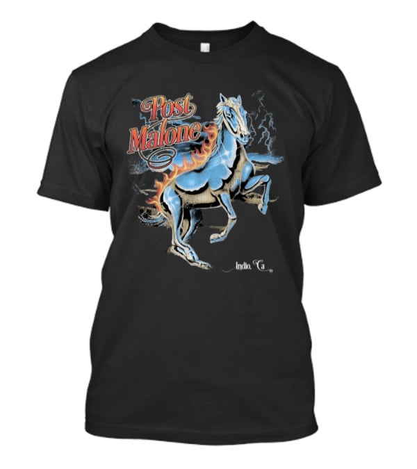 Post Malone Stagecoach 2026 Festival Indio California April 26 The Lightning Horse T-Shirt
