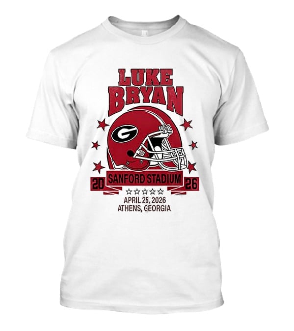 Luke Bryan Sanford Stadium April 26 2026 Athens Georgia Helmet T-Shirt
