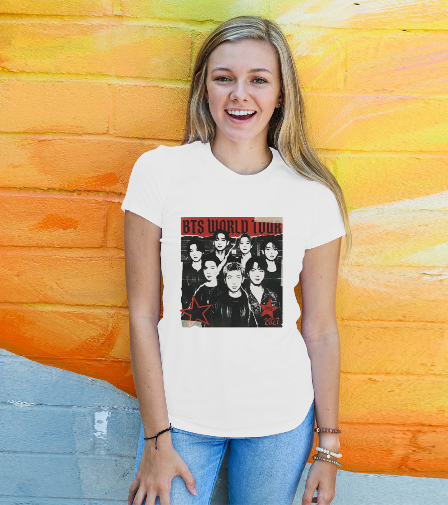 BTS World Tour 2026 2027 Arirang Concert Bangtan Sonyeondan Tour T-Shirt