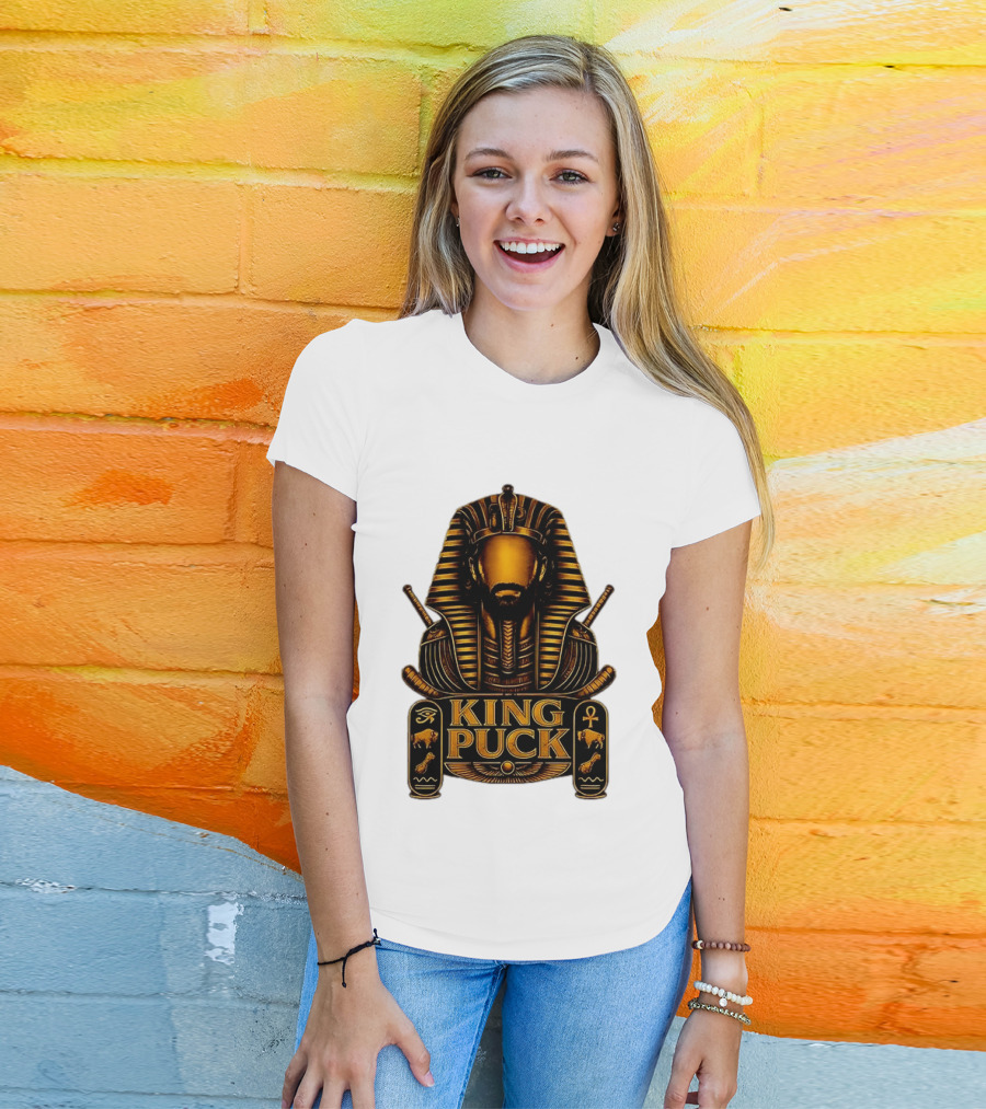 King Puck Pharaoh Buffalo Sabres Egyptian Hockey T-Shirt