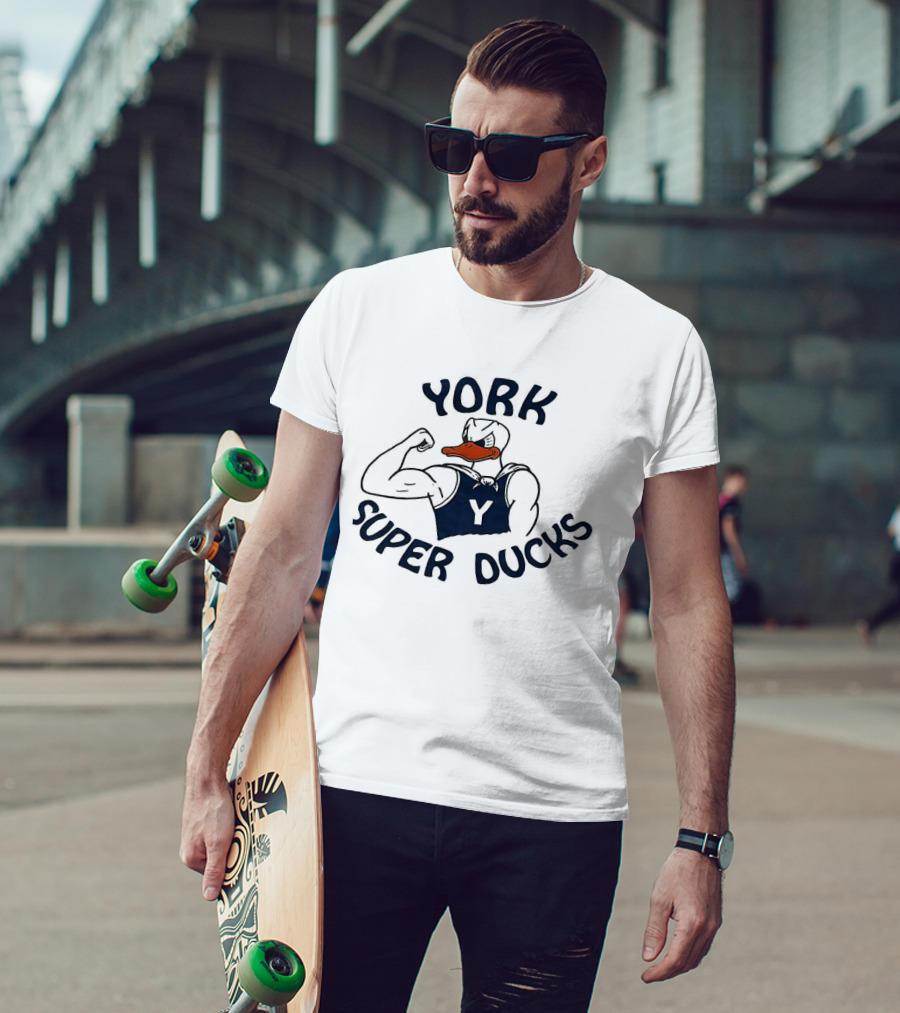 York Super Ducks Flexing Mascot Y T-Shirt