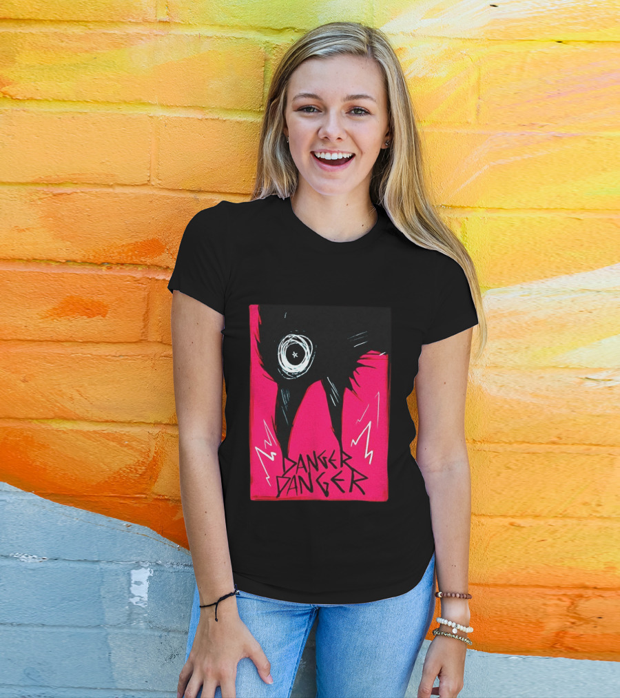 Danger Danger Eerie Eye Dark Pink Lightning T-Shirt