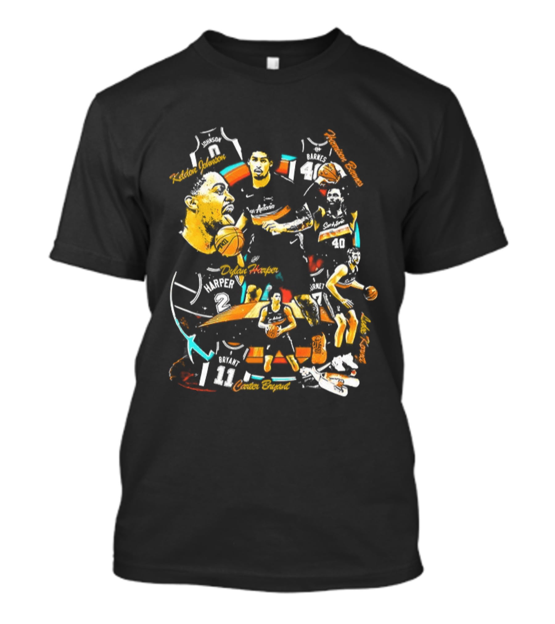 San Antonio Spurs NBA Victor Wembanyama Team Basketball Number T-Shirt